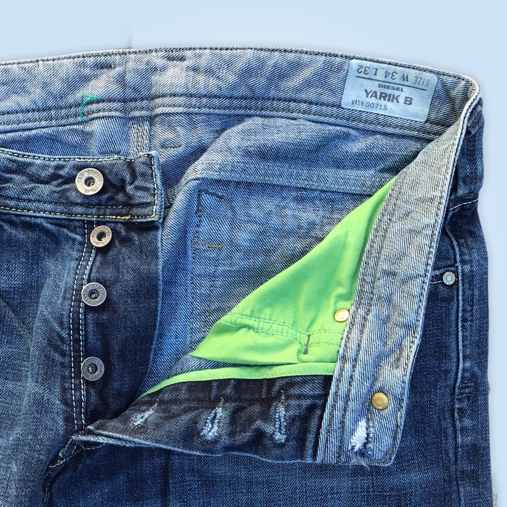 **HOST PICK** ♥️ Diesel Yarik B Mens Jeans 34x32 Zip Back Pockets ♥️ - Picture 7 of 7